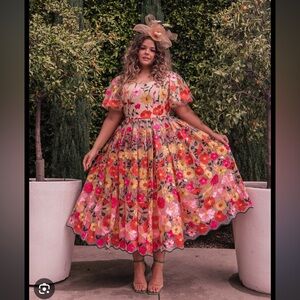 JessaKae English Garden Dress with Flutter Sleeves